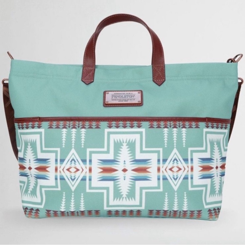Pendleton Aqua Harding Travel Tote NWOT